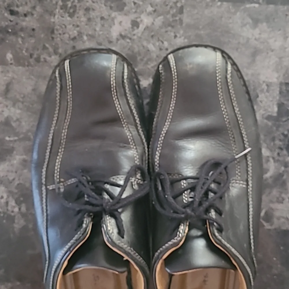 DOCKERS Mens 10 Prostyle Black Leather dress Oxford shoes